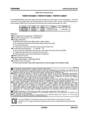 TMP87CP38N Datasheet PDF Toshiba