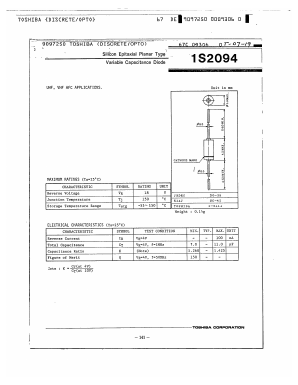 1S2094 Datasheet PDF Toshiba
