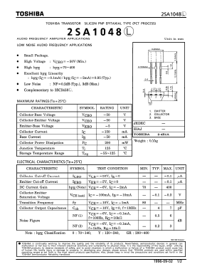 2SA1048 Datasheet PDF Toshiba
