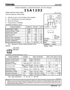 A1202 Datasheet PDF Toshiba