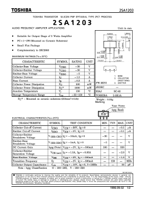 A1203O Datasheet PDF Toshiba