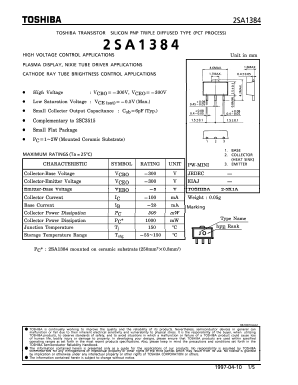 2SA1384 Datasheet PDF Toshiba