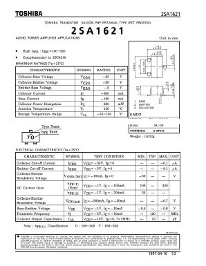 2SA1621 Datasheet PDF Toshiba