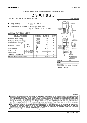 A1923 Datasheet PDF Toshiba