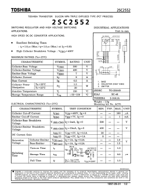 2SC2552 Datasheet PDF Toshiba