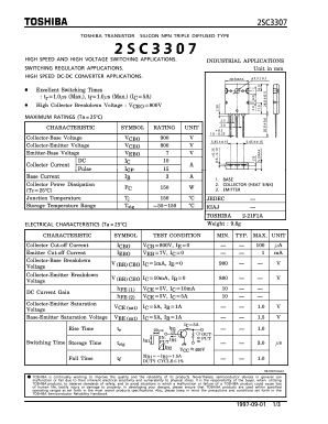 2SC3307 Datasheet PDF Toshiba