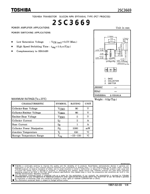 C3669 Datasheet PDF Toshiba