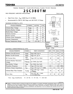 2SC380TM Datasheet PDF Toshiba