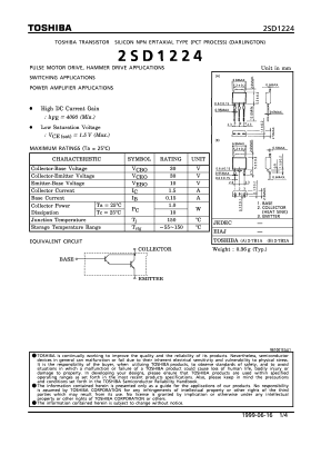 2SD1224 Datasheet PDF Toshiba