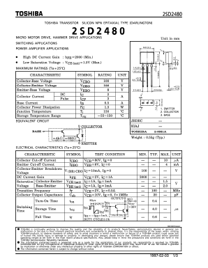 D2480 Datasheet PDF Toshiba