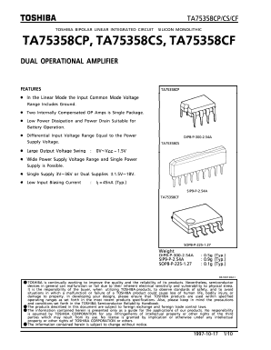 PA75358CP Datasheet PDF Toshiba