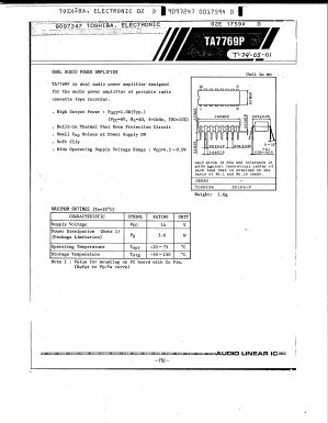 TA7769P Datasheet PDF Toshiba