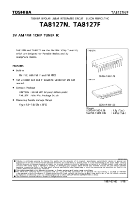 TA8127 Datasheet PDF Toshiba