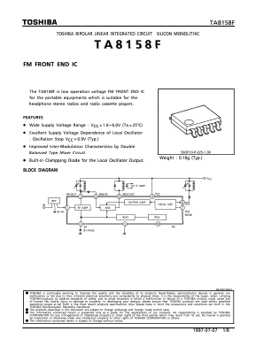 TA8158F Datasheet PDF Toshiba