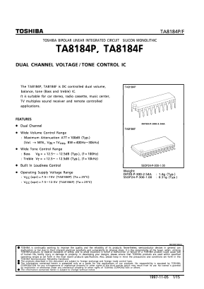 TA8184 Datasheet PDF Toshiba