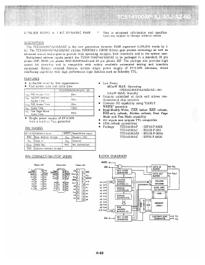 TC514100ASJ Datasheet PDF Toshiba