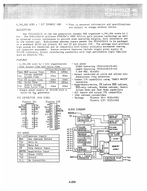 TC514102Z-80 Datasheet PDF Toshiba