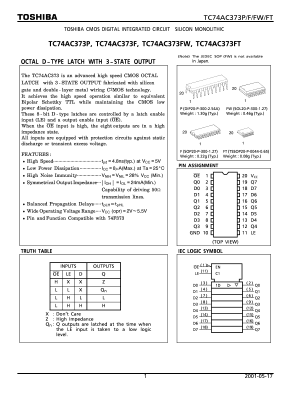 TC74AC373FW Datasheet PDF Toshiba
