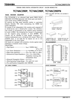 TC74AC390P Datasheet PDF Toshiba