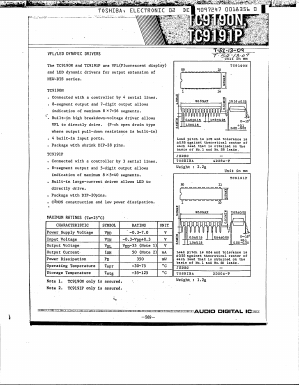 TC9190N Datasheet PDF Toshiba