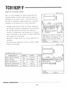 TC9192F Datasheet PDF Toshiba