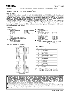 TH58V128FT Datasheet PDF Toshiba