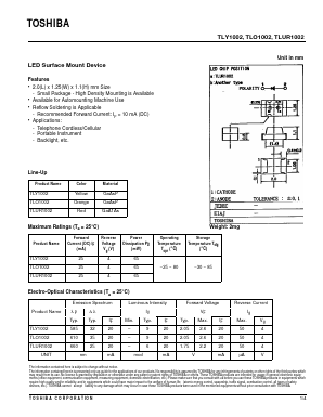 TLY1002 Datasheet PDF Toshiba