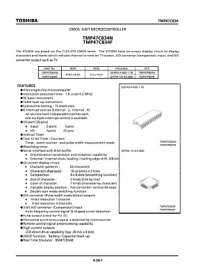 TMP47C834N Datasheet PDF Toshiba