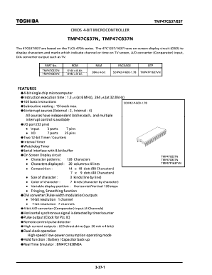 TMP47C637N Datasheet PDF Toshiba