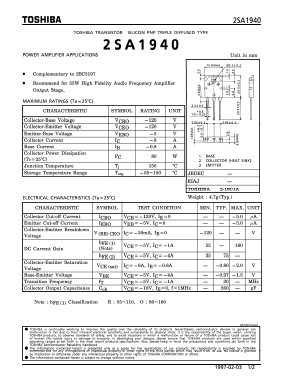 A1940 Datasheet PDF Toshiba