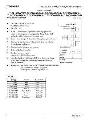 TLGE1008A(T05) Datasheet PDF Toshiba