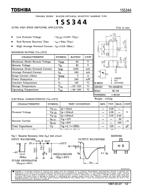 1SS344 Datasheet PDF Toshiba