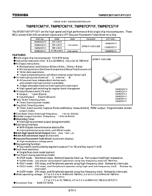 TMP87CN71 Datasheet PDF Toshiba