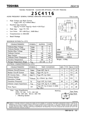 2SC4116 Datasheet PDF Toshiba