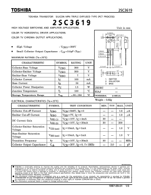 2SC3619 Datasheet PDF Toshiba