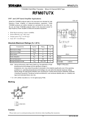 RFM07U7X Datasheet PDF Toshiba
