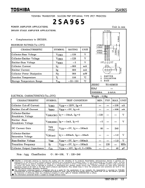 A1965 Datasheet PDF Toshiba