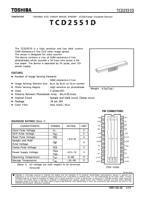 TCD2551D Datasheet PDF Toshiba