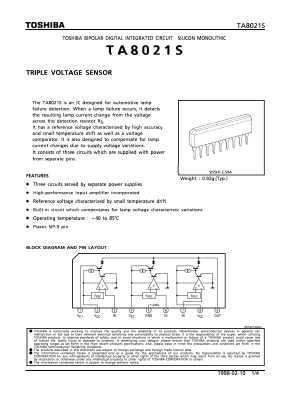 TA8021S Datasheet PDF Toshiba