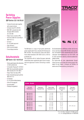 ESP120U-48S Datasheet PDF Traco Power