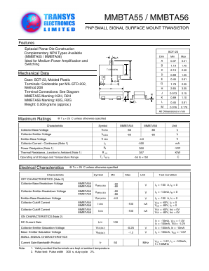 MMBTA56 Datasheet PDF Transys Electronics Limited