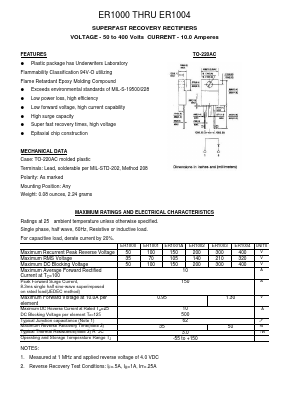 ER1000 Datasheet PDF Transys Electronics