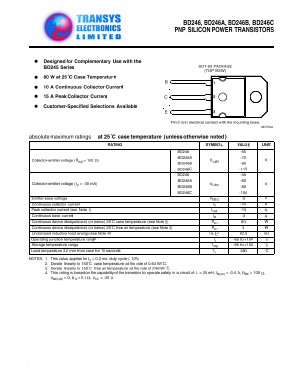 BD246A Datasheet PDF Transys Electronics