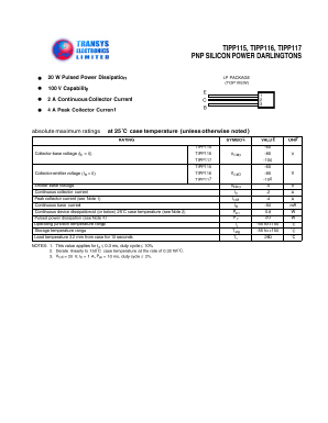 TIPP115 Datasheet PDF Transys Electronics