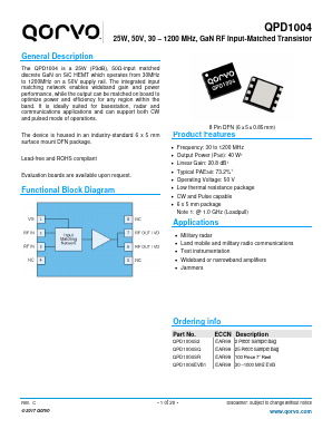 QPD1004SR Datasheet PDF TriQuint Semiconductor