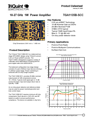 TGA1135B-SCC Datasheet PDF TriQuint Semiconductor