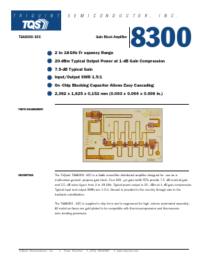 TGA8300-SCC Datasheet PDF TriQuint Semiconductor