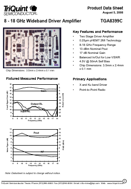 TGA8399C Datasheet PDF TriQuint Semiconductor