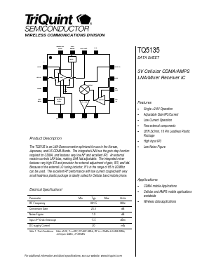 TQ5135 Datasheet PDF TriQuint Semiconductor