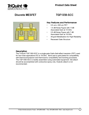 TGF1350-SCC Datasheet PDF TriQuint Semiconductor